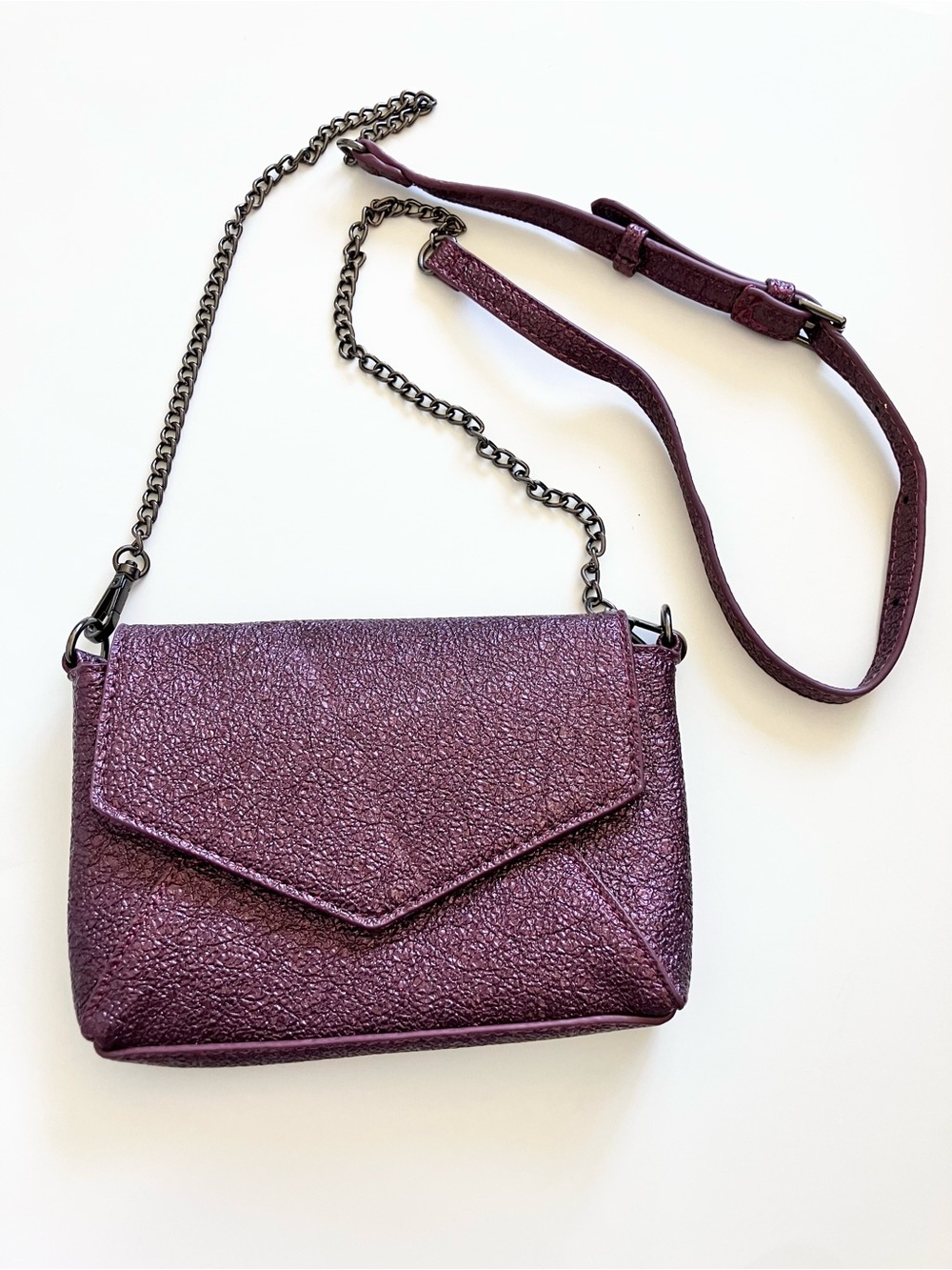 Urban Expressions Purple Glitter Crossbody Bag